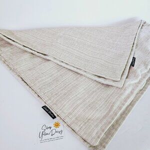 Two Dwell Studio Decorative Throw Pillowcases 20x20‎ Beige 100% Cotton《841》M